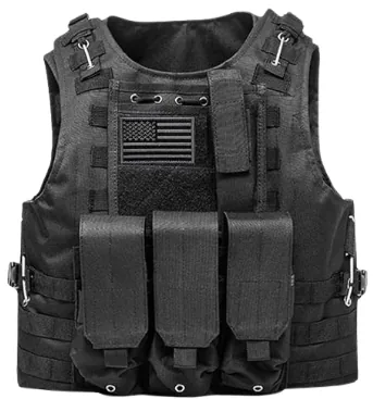 AZB Tactical Vest Adjustable Airsoft Paintball Vest with Removable Pouch