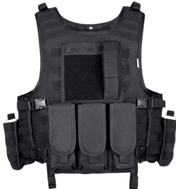 MGFLASHFORCE Tactical Airsoft Vest Adjustable Modular Paintball Vest