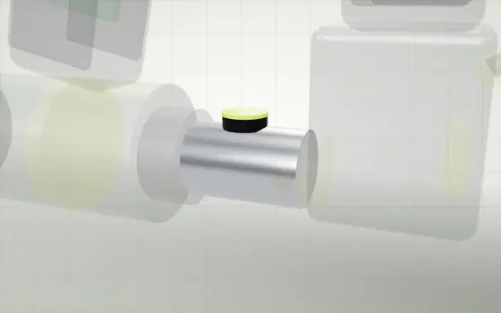 Regulator highlighted on a 3D model of a paintball marker
