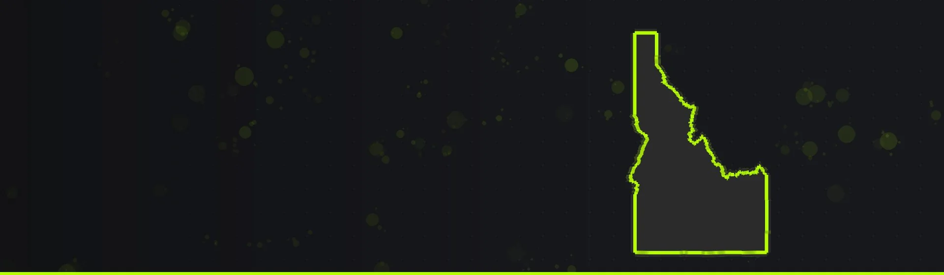Outline map of Idaho for the best paintball venues in Idaho